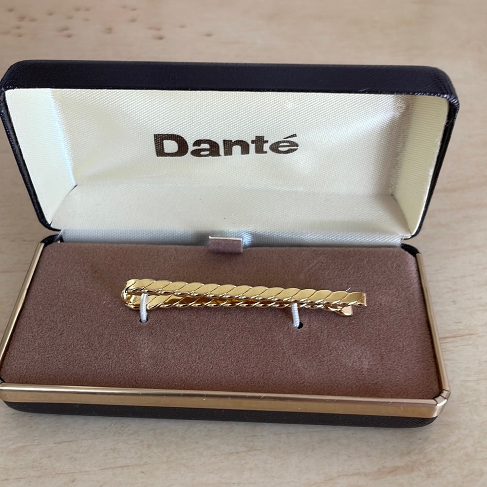 Dante Golden Vintage Braided Tie Clip